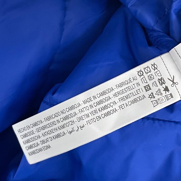 Oysho Womens Puffer Vest Medium M Blue Full Zip Wind Resistant 1672/332 NWT - Picture 11 of 16